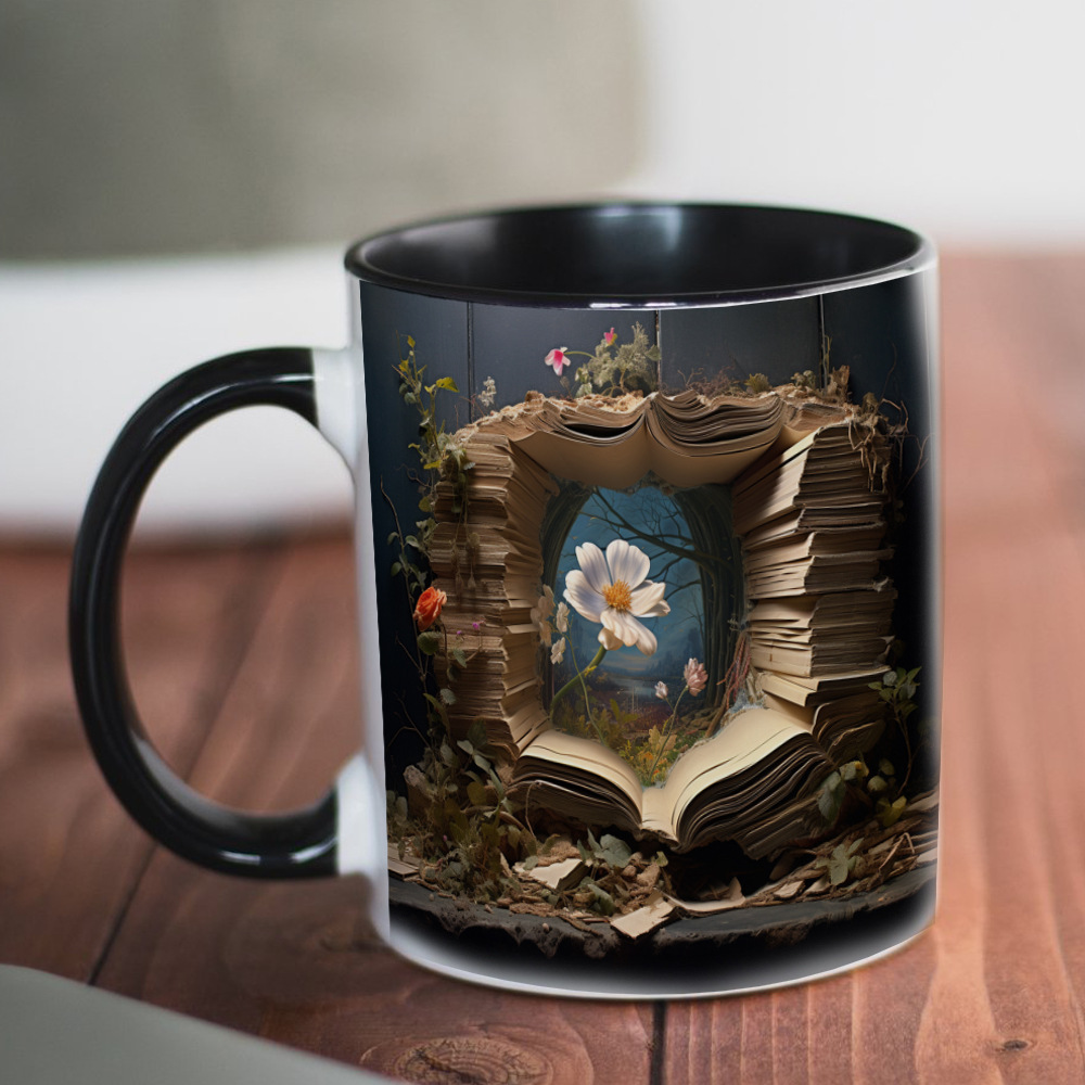 ☕Cupă cu model 3D afișată când este încălzită
