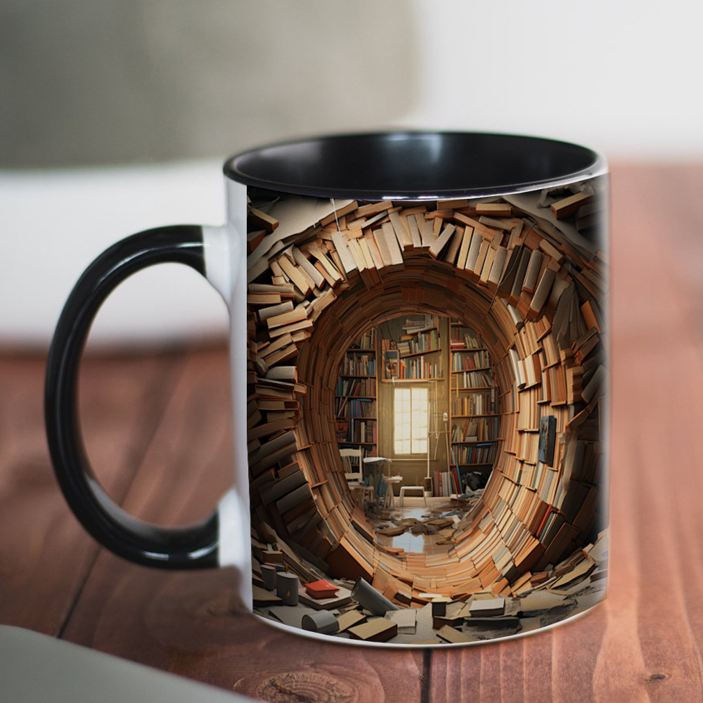 ☕Cupă cu model 3D afișată când este încălzită