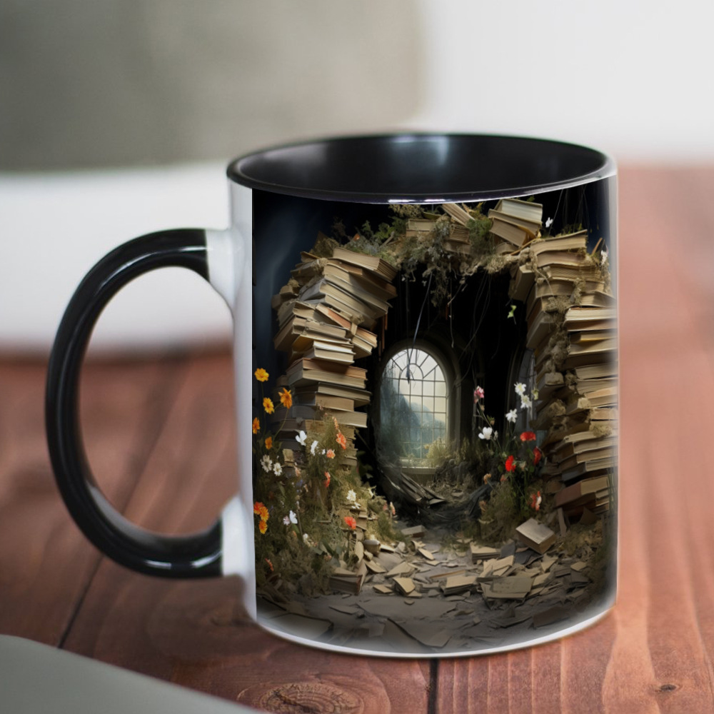 ☕Cupă cu model 3D afișată când este încălzită