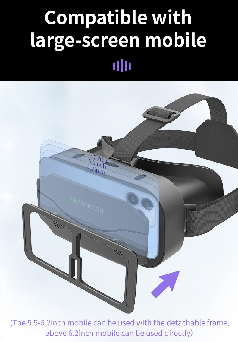 Telefoane iPhone și Android - Ochelari VR universali - Noi ochelari 3D moi și confortabili