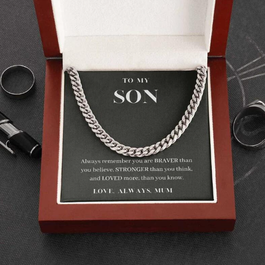 Lanț cubanez Miami Gold Cuban Chain 7 mm (oțel inoxidabil, rezistent la culoare, robust)