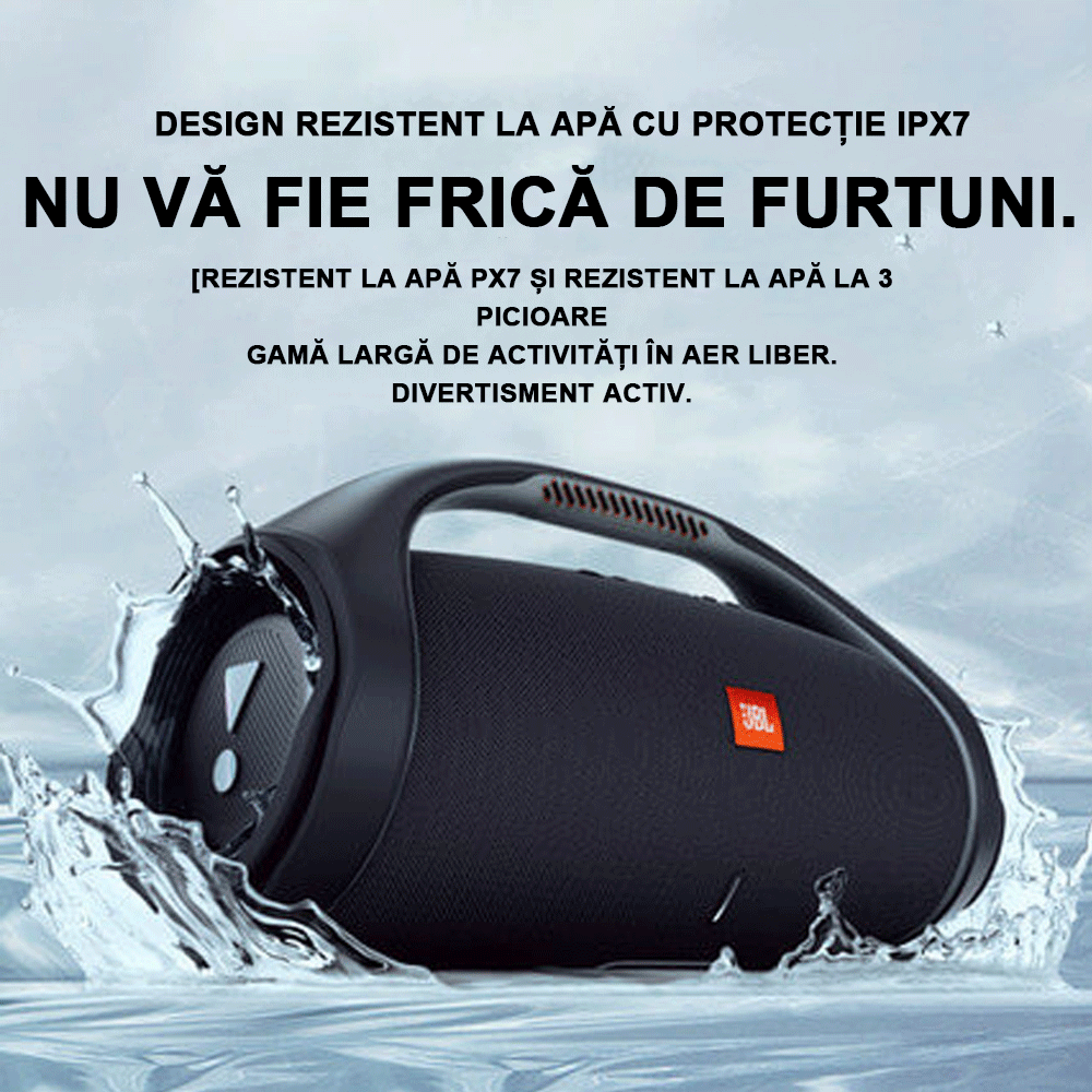 🔊JBL Boombox 3 Difuzor portabil cu streaming wireless Bluetooth, rezistent la praf și apă IP67