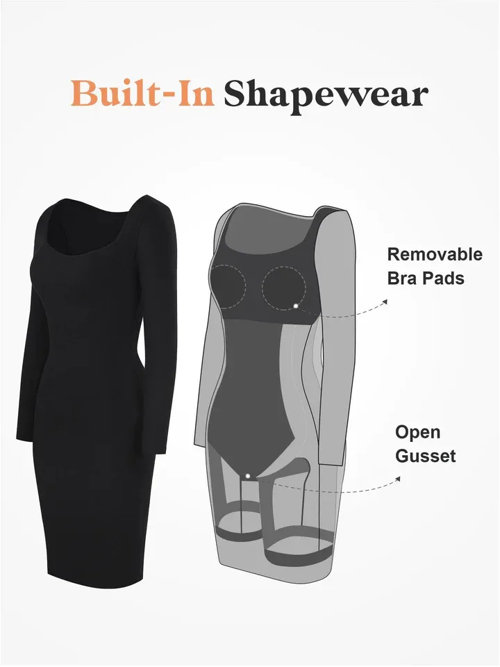 Rochii de lounge modale Built-In Shapewear