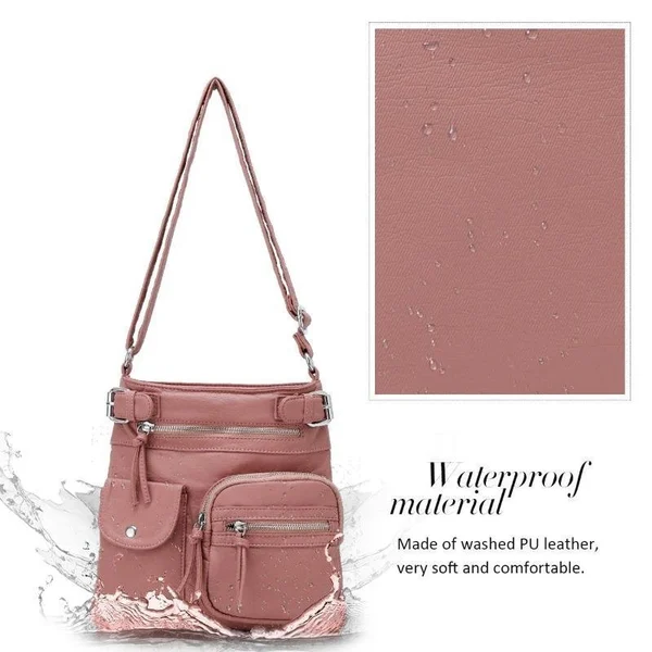 Multi Pocket Crossbody Crossbody moale din piele de umăr Purse - Livrare gratuita🔥
