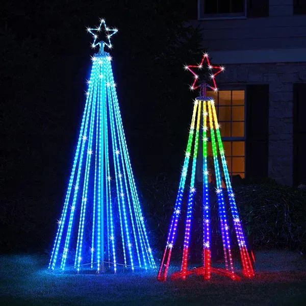 🌈Reduceri de Crăciun timpuriu🎄Crăciun animat cu LED-uri multicolore în aer liber