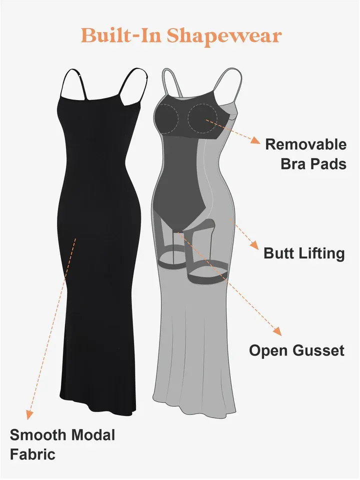 Rochii de lounge modale Built-In Shapewear
