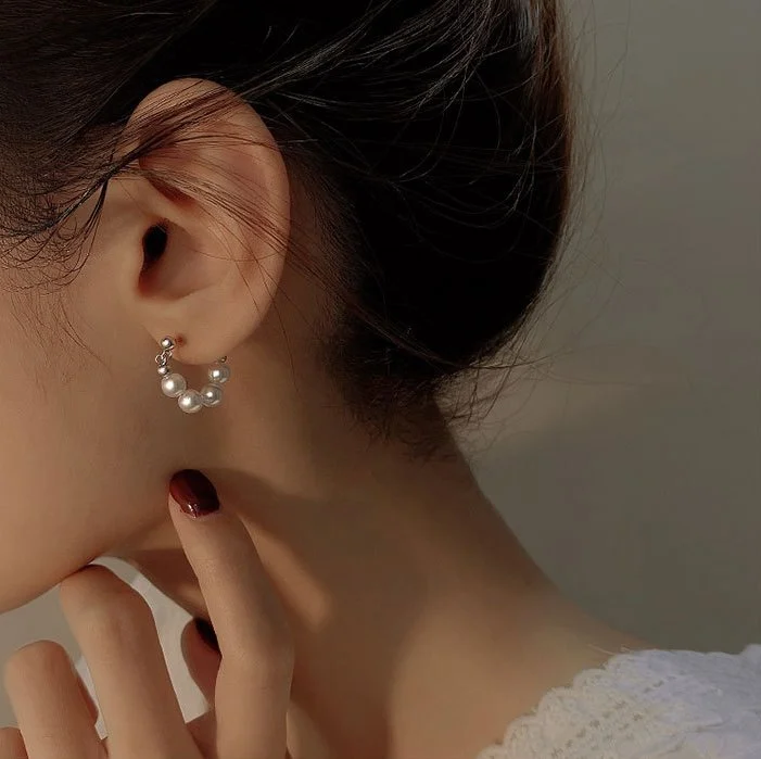 🔥Reducere de 49%🔥 -💝Fiicei mele dragi👩❤️👧cercei eleganti cu perle