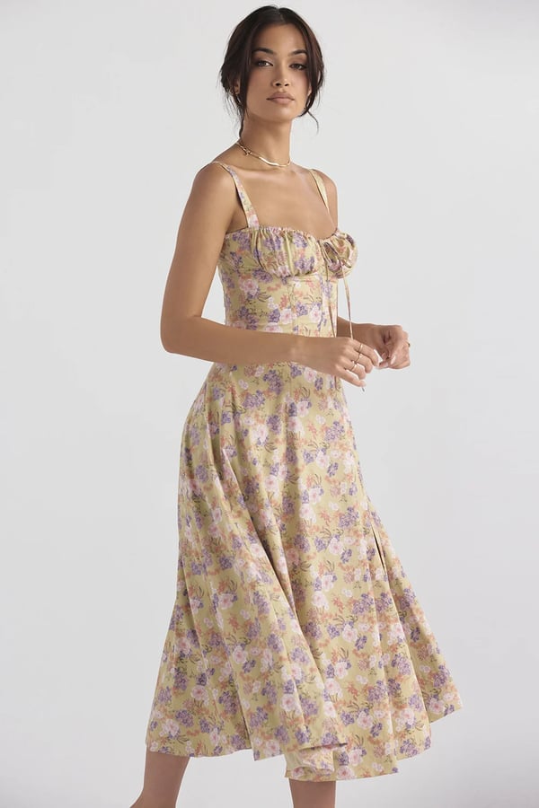 👠👙Frumusețe confortabilă - fără întărituri - sundress bustieră cu imprimeu