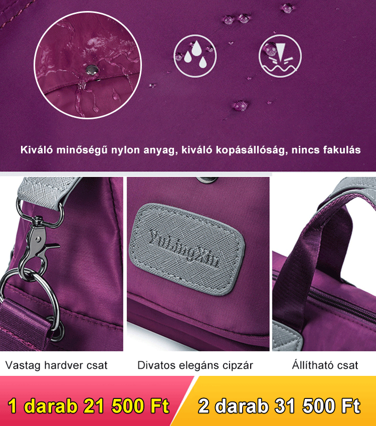 2023 New Nylon Lady's Shoulder Bag Fashion Handbag Waterproof Crossbody Bag Large Capacity Multifunctional Handbag Travel Messenger