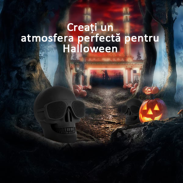 🔥Cadou pentru Halloween-Difuzor Bluetooth Skeleton