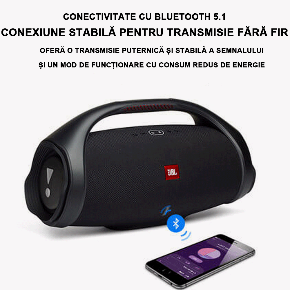 🔊JBL Boombox 3 Difuzor portabil cu streaming wireless Bluetooth, rezistent la praf și apă IP67