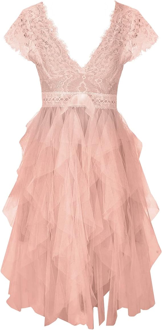 Elegant dantelă Patch Sheer Mesh fără mâneci rochie de petrecere rochie de vară Casual fără mâneci subțire talie Ruffle rochie