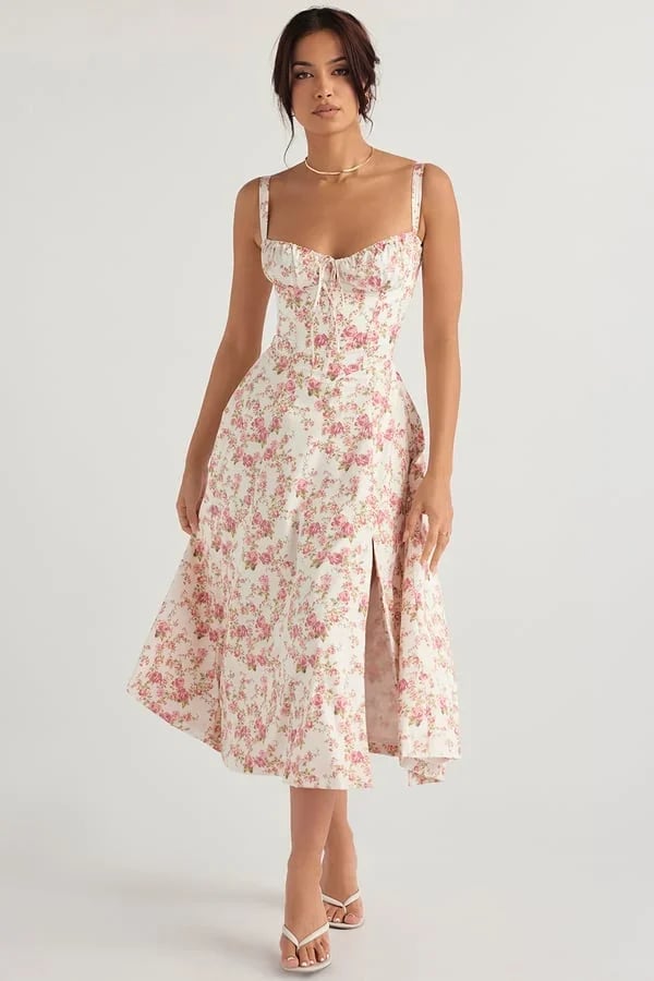 👠👙Frumusețe confortabilă - fără întărituri - sundress bustieră cu imprimeu