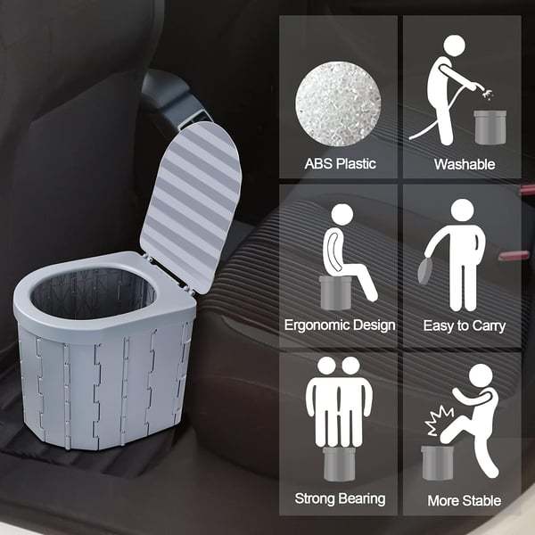 🚽Toaletă pliabilă mobilă convenabilă