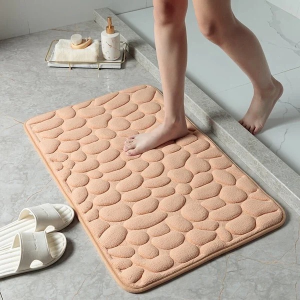 🔥2023 Hot Sale-49% Off🔥 Cobblestone Embossed Cobblestone Embossed Bathroom Bath Mat🛀