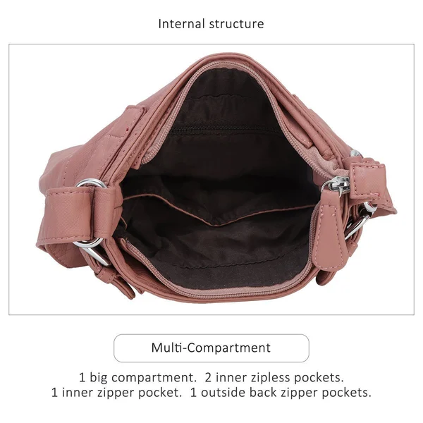 Multi Pocket Crossbody Crossbody moale din piele de umăr Purse - Livrare gratuita🔥