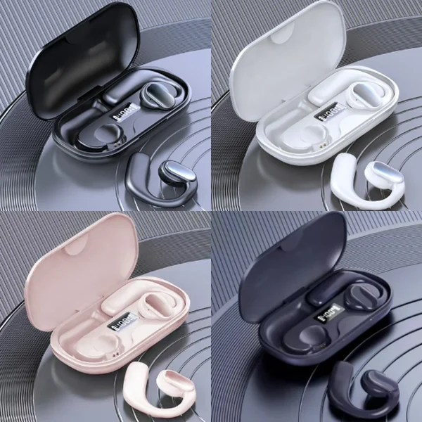 🔥IQ Wireless Bone Conduction Digital Bluetooth Earbuds 880 Hours Long Lasting Headphones (Surround Sound Subwoofer)