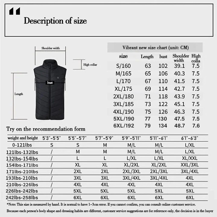 🔥Reducere de iarnă-2023 Vestă termică nouă unisex