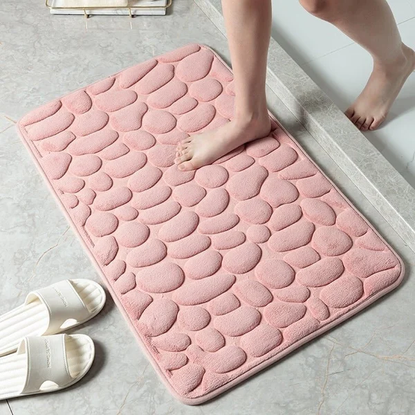 🔥2023 Hot Sale-49% Off🔥 Cobblestone Embossed Cobblestone Embossed Bathroom Bath Mat🛀