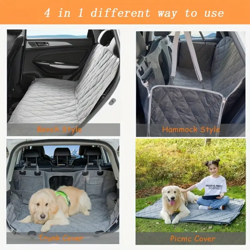 Husă impermeabilă pentru scaunul auto pentru câini🐶