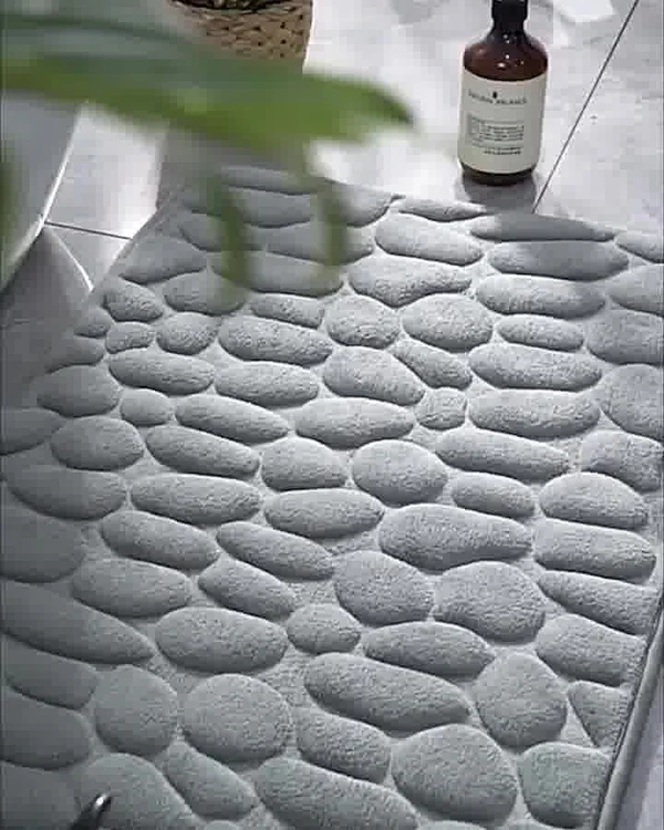 🔥2023 Hot Sale-49% Off🔥 Cobblestone Embossed Cobblestone Embossed Bathroom Bath Mat🛀