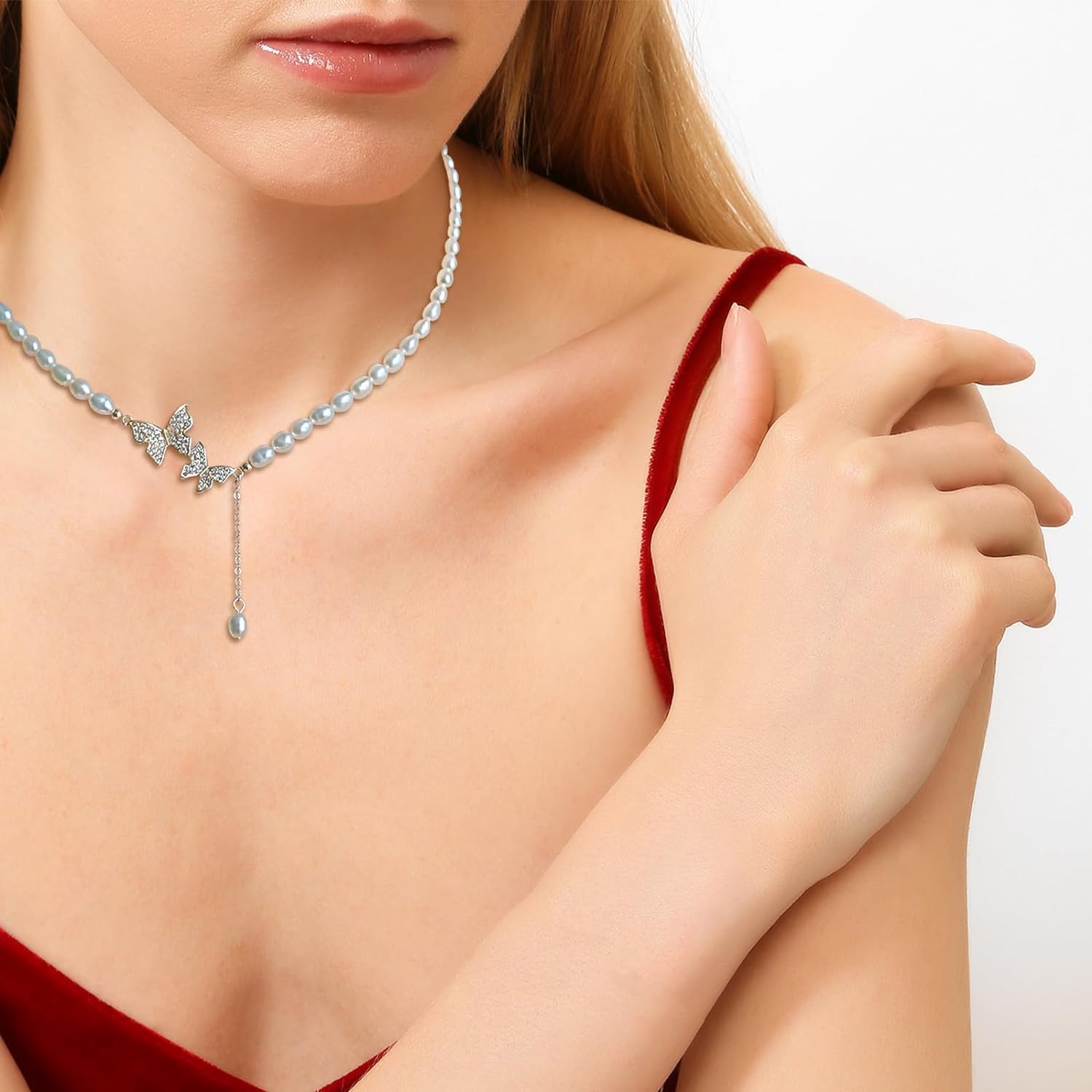 🦋Colier Fluture de Perle📿