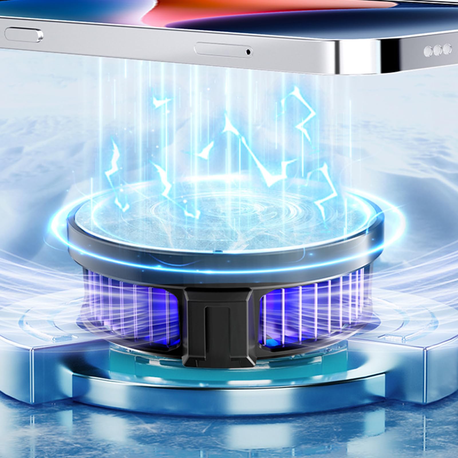 ❄️❄️Fără radiator portabil cu semiconductor Ventilator de răcire Baterie încorporată Foaie de fier magnetică
