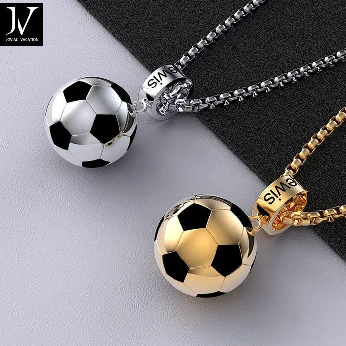 🔥50% reducere - ⚽ Colier cu nume de fotbal personalizat