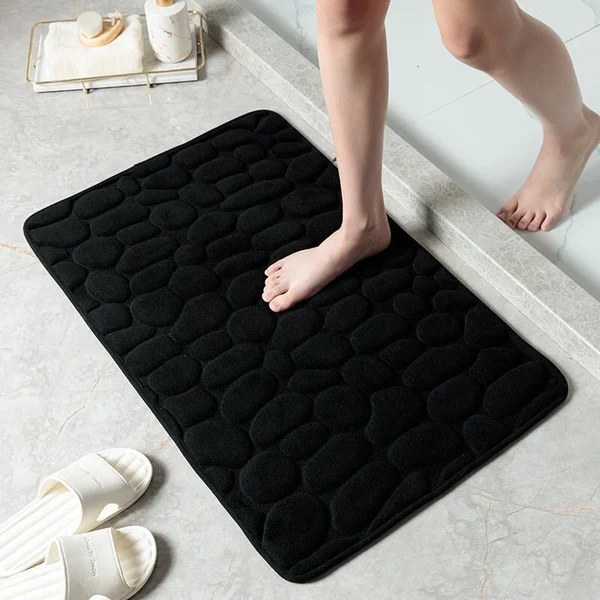 🔥2023 Hot Sale-49% Off🔥 Cobblestone Embossed Cobblestone Embossed Bathroom Bath Mat🛀
