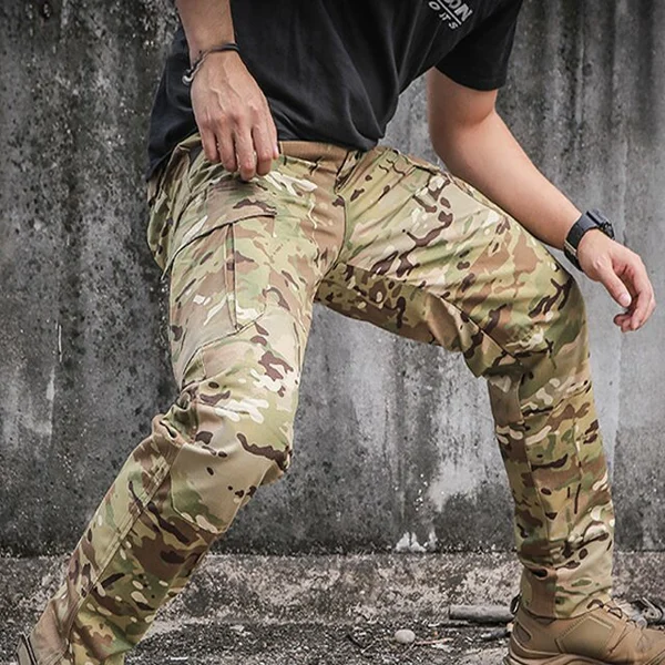 Calças tácticas para homem, com elástico, vários bolsos, estilo militar e urbano, impermeáveis, cargo, 6XL, nova coleção