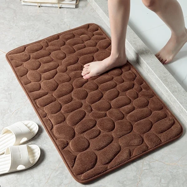 🔥2023 Hot Sale-49% Off🔥 Cobblestone Embossed Cobblestone Embossed Bathroom Bath Mat🛀