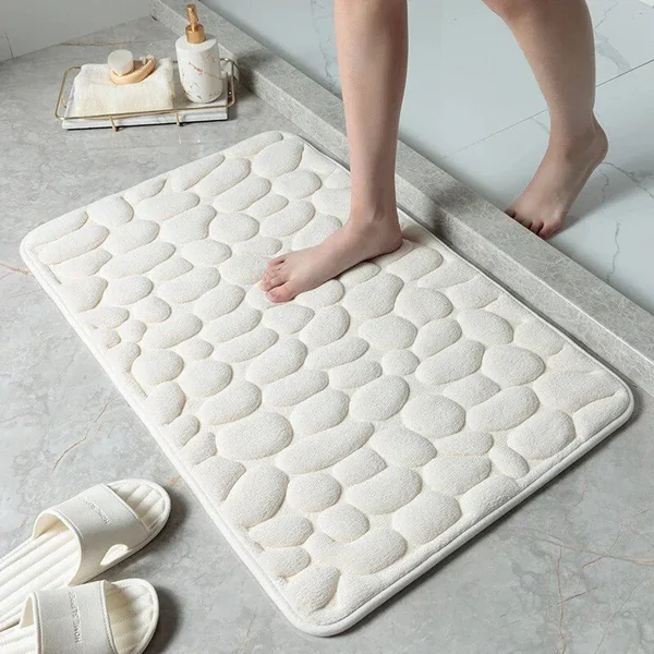 🔥2023 Hot Sale-49% Off🔥 Cobblestone Embossed Cobblestone Embossed Bathroom Bath Mat🛀