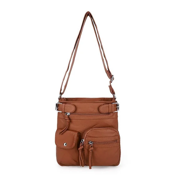 Multi Pocket Crossbody Crossbody moale din piele de umăr Purse - Livrare gratuita🔥
