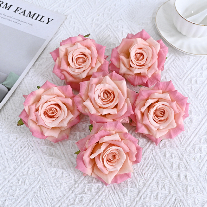 Silk Rose Flower Heads For Events Decoration