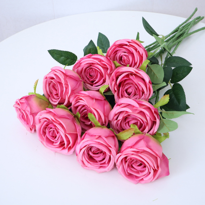 Fake Rose Decorative Flowers For Living Room Bulk