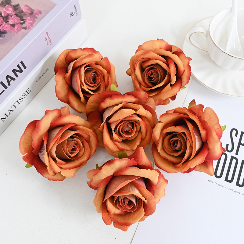 3.94"/10cm Popular Wedding Artificial Velvet Roses Flowers