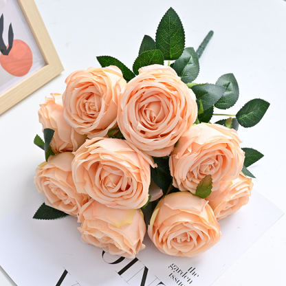 Artificial Rose Bouquet Flowers Decoration For Wedding
