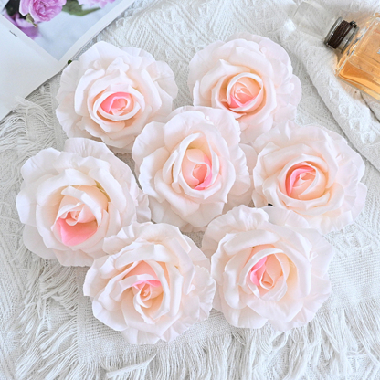 Colorful Fake Flower Heads Bulk For Decoration