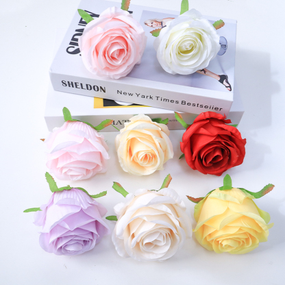 Bulk Silk Rose Heads Wedding Flowers