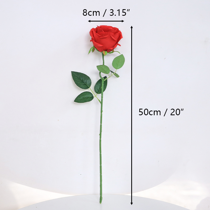 Home Decor Artificial Single Silk Rose Flowers