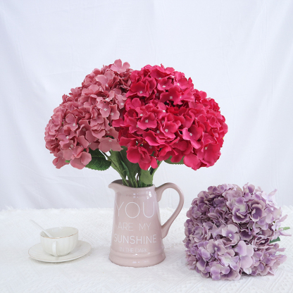 5 Branches Artificial Wedding Hydrangea Bouquet
