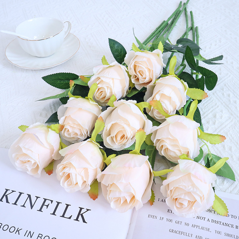 Long Stem Dusty Rose Artificial Flowers For Vase Jad Flower