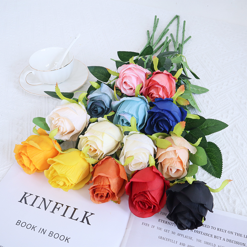 Long Stem Dusty Rose Artificial Flowers For Vase Jad Flower