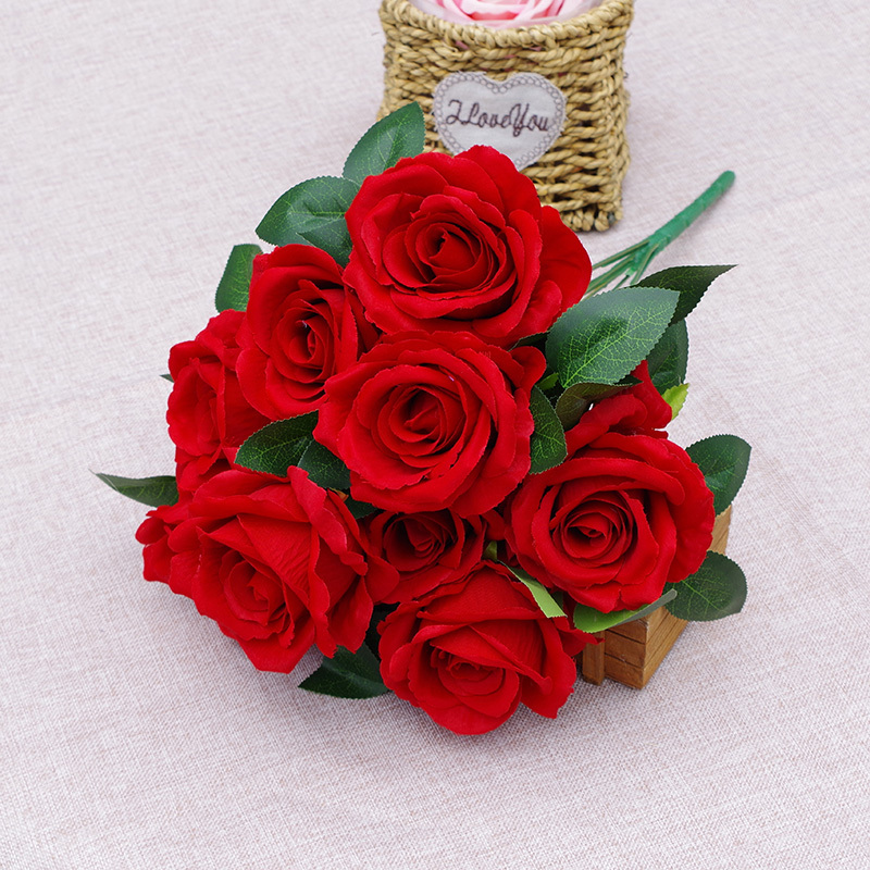 Wholesale Fake Rose Bouquet Flowers In Assorted Colors