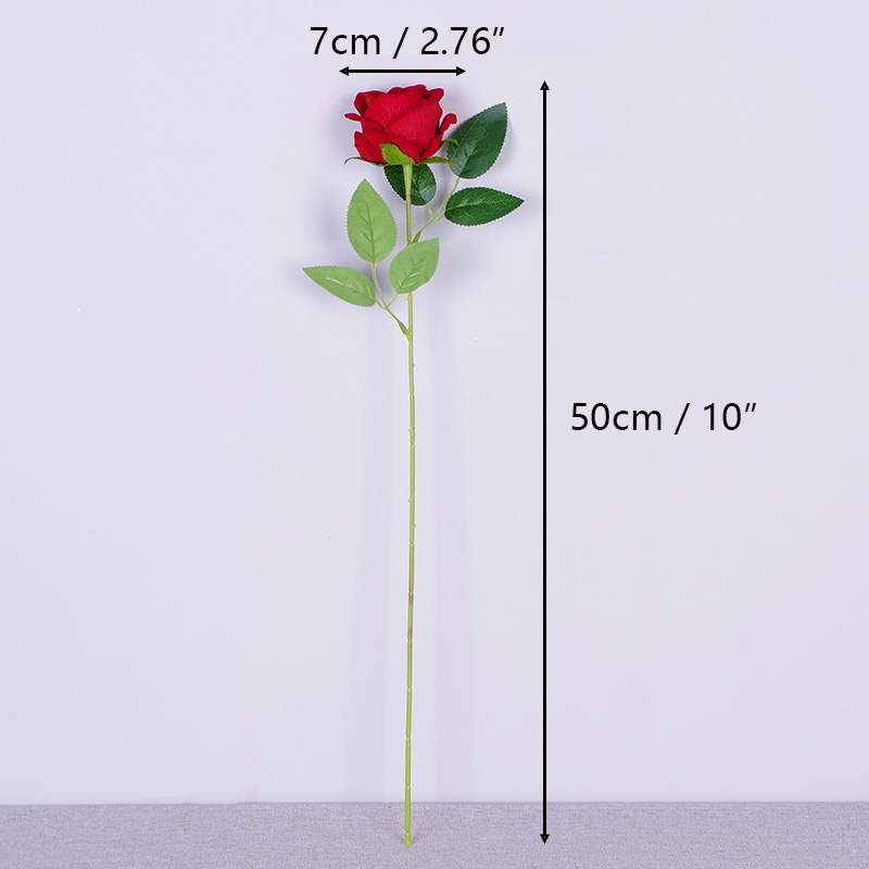 20"/50cm Artificial Rose Flower With Long Stem Bulk