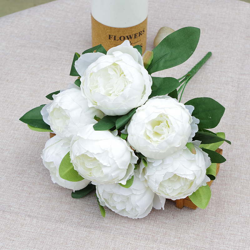 Simple Artificial Peony Bunch Wedding Bouquet
