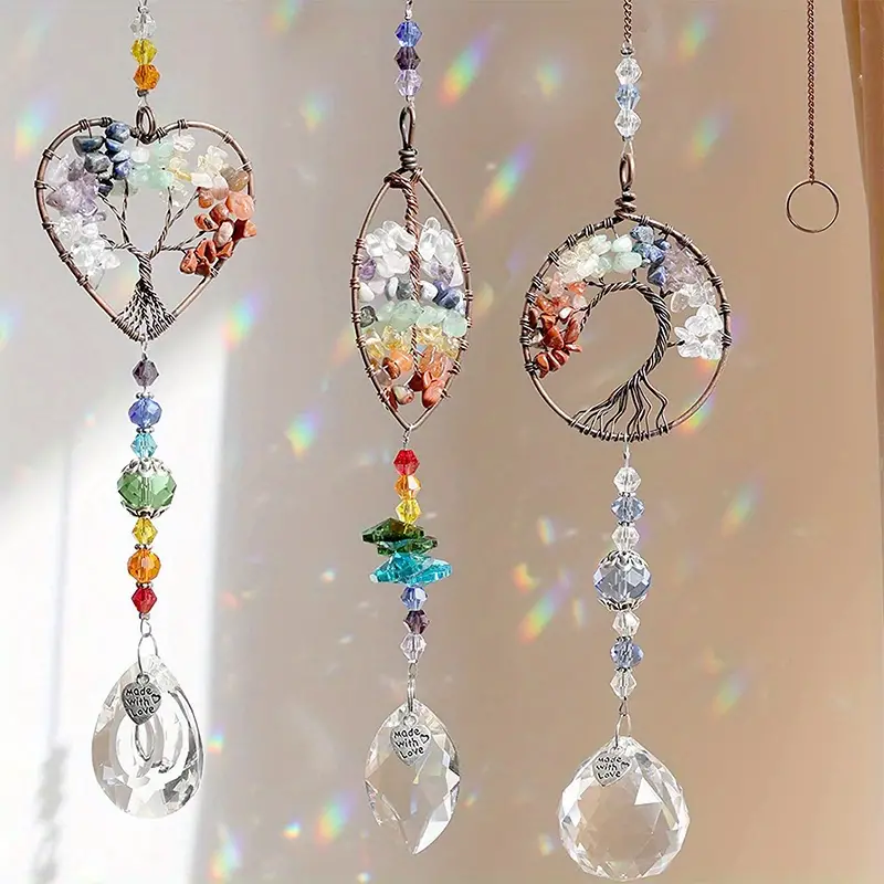Crystal Suncatchers for Windows Hanging Tree of Life