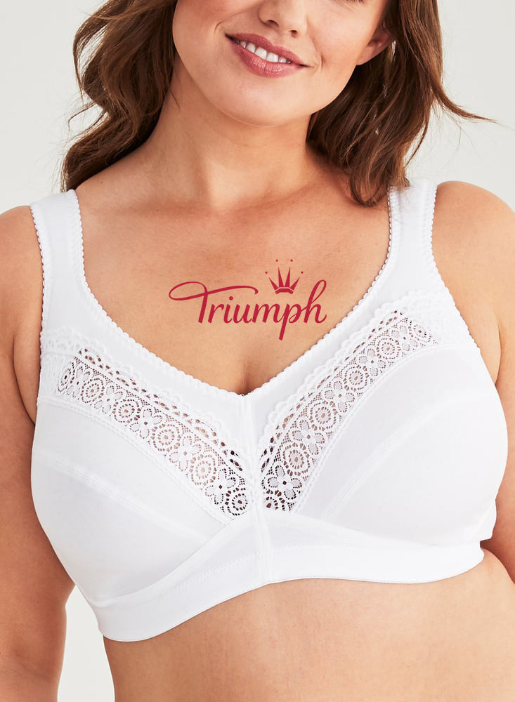 Triumph - [4 kusy] Podprsenka push-up s čipkou, priedušná a antivibračná