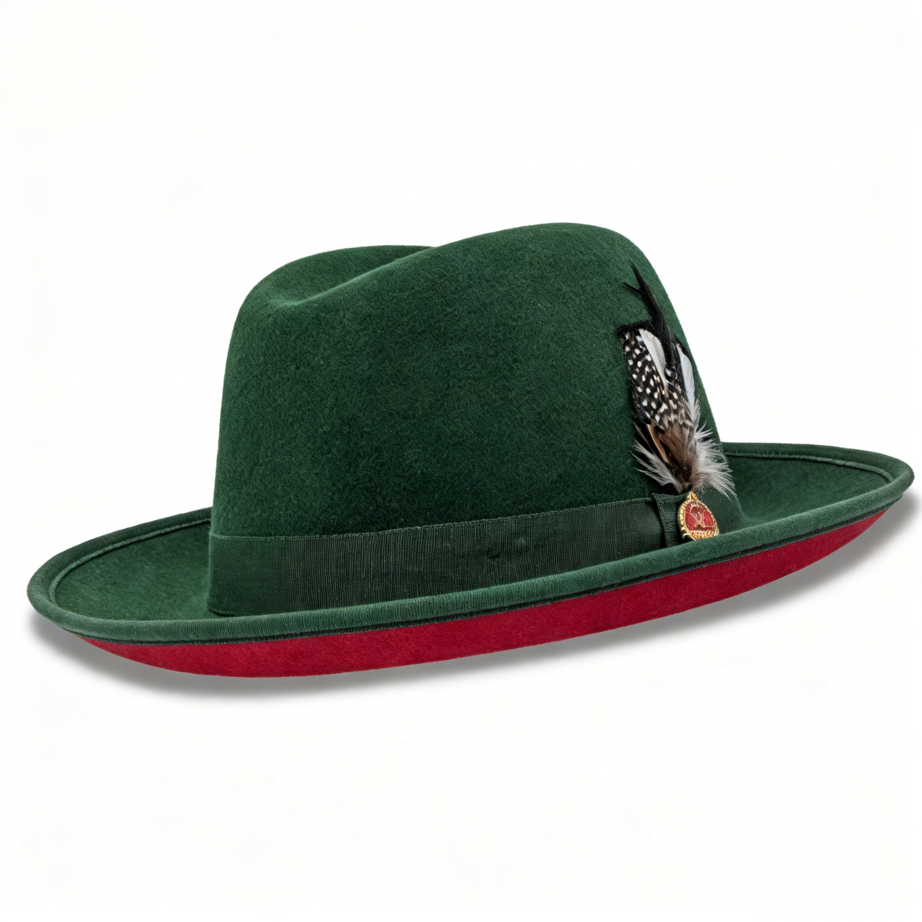 Classic Felt Fedora Hat with Feather | Vintage Gentleman Fedora | Colinshoes
