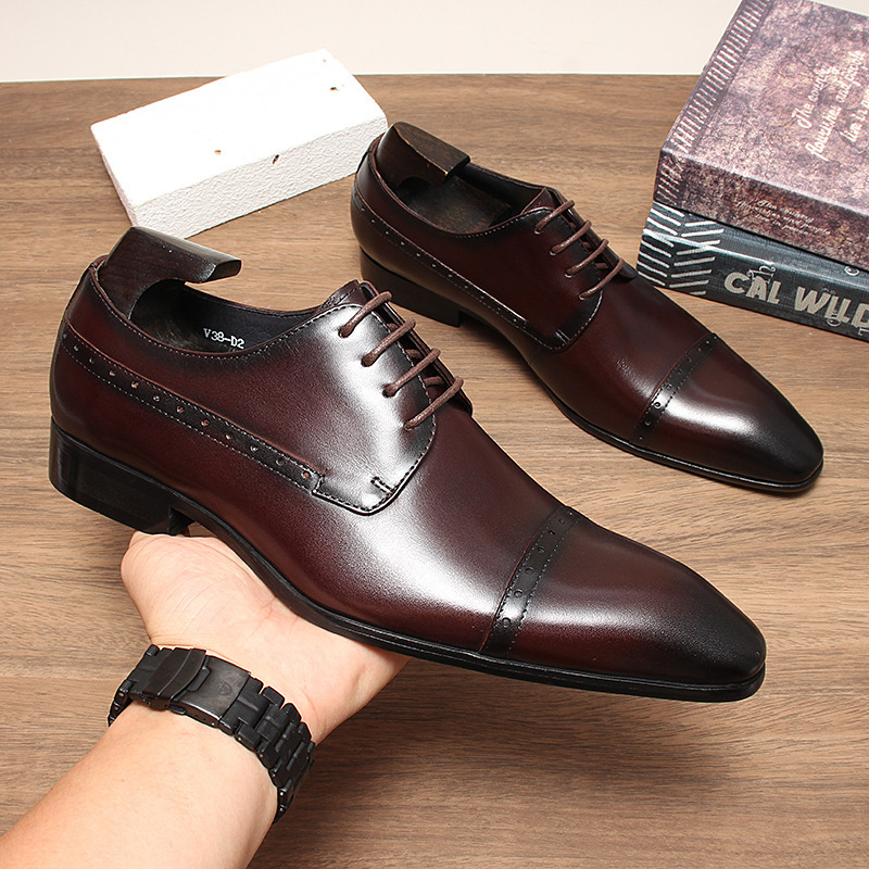 Professional Cap Toe Oxfords with Signature Floral Sole-Colinshoes